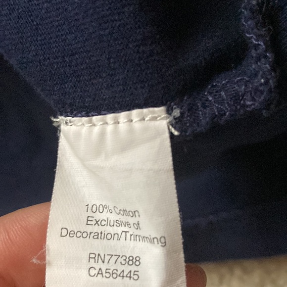 J Crew Navy Blue Embroidered Bell Sleeve Top - Picture 6 of 6